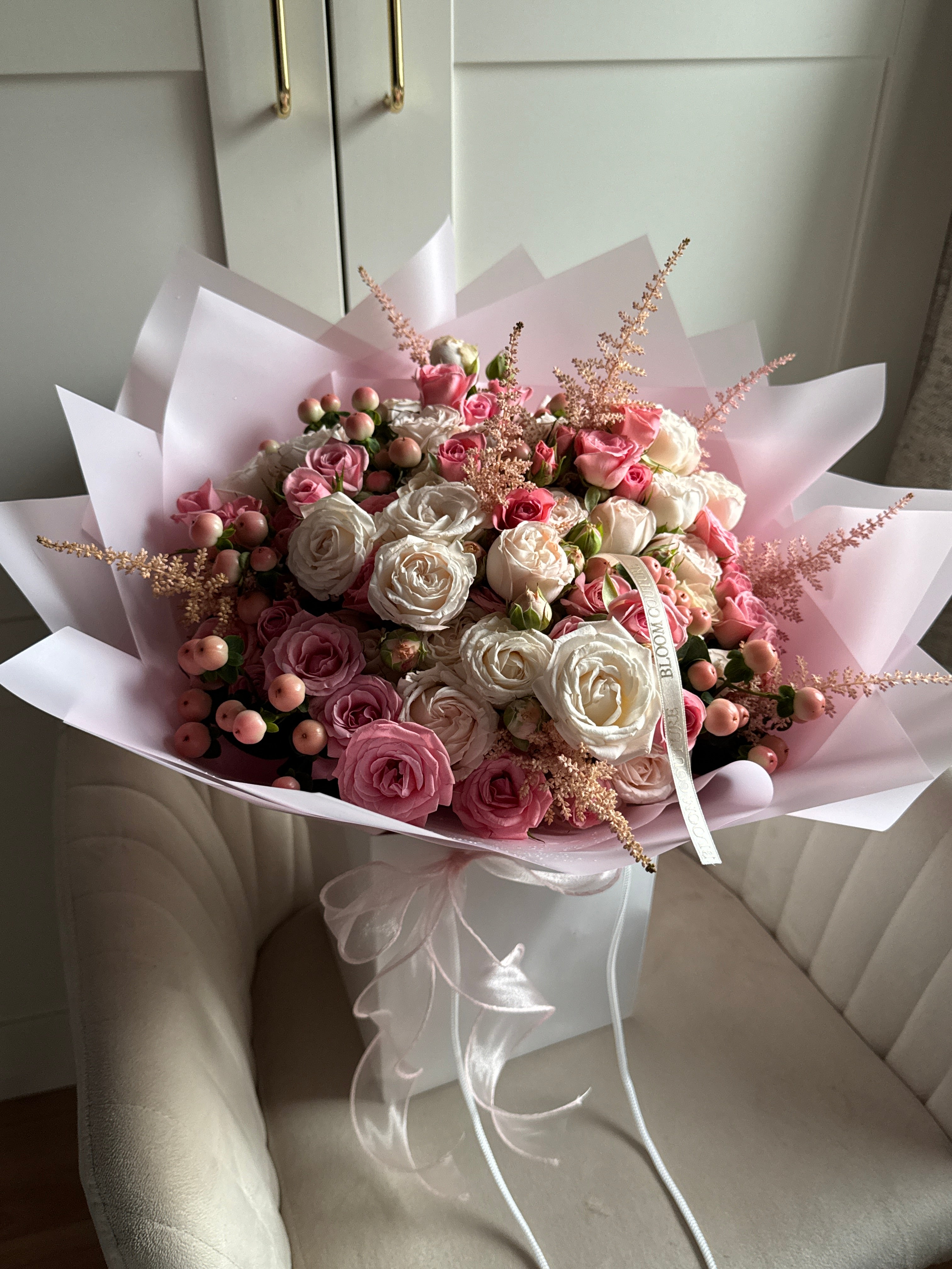 Pink Petal Bouquet - 40 Stems