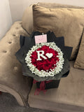 Initial Bouquet - 20 Roses & Gyps Border